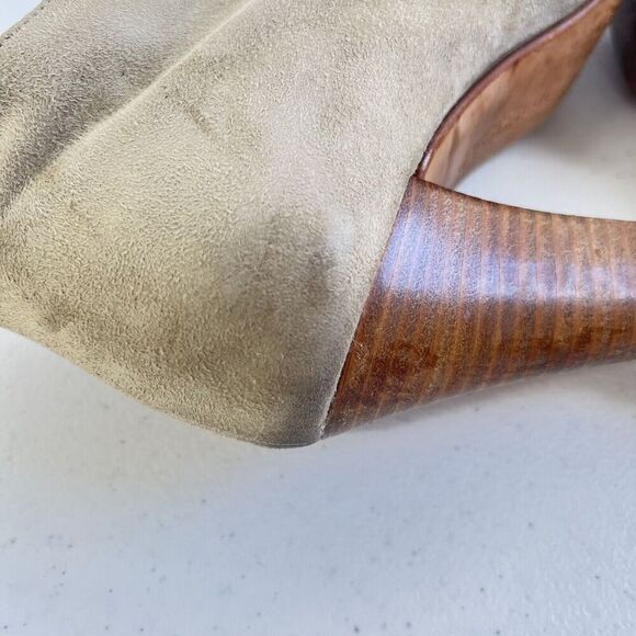 Paul Green Women's Heeled Booties Boots Size US 6 Suede Leather Beige Tan - Picture 11 of 14